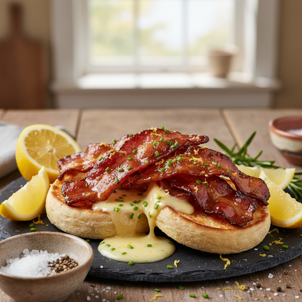 Zesty Bacon English Muffins recipe