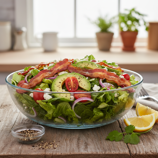 Zesty Bacon & Avocado Delight Salad recipe