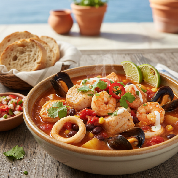 Zesty Baja Seafood Fiesta Stew recipe