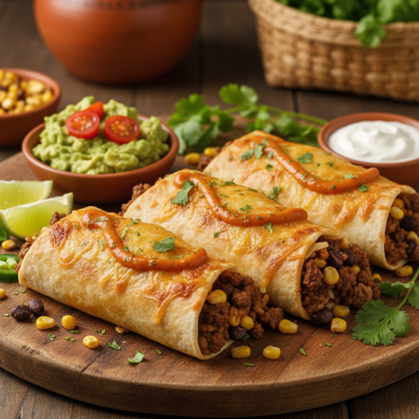 Zesty Baked Beef Burritos recipe