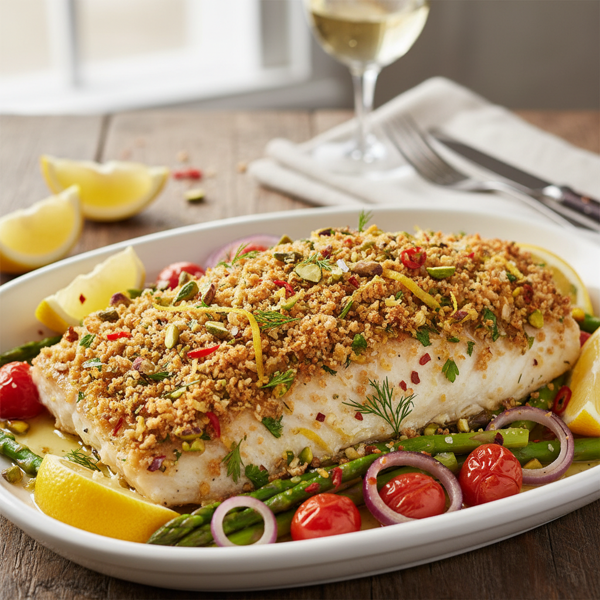 Zesty Baked Mahi Mahi with Crunchy Topping recipe