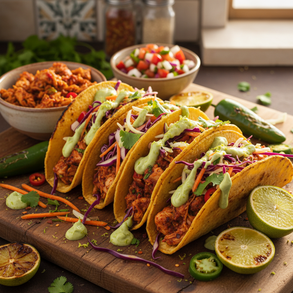 Zesty Baked Spicy Chicken Tacos recipe