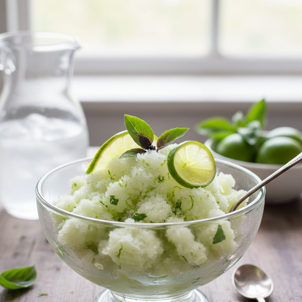 Zesty Basil Lime Snow recipe