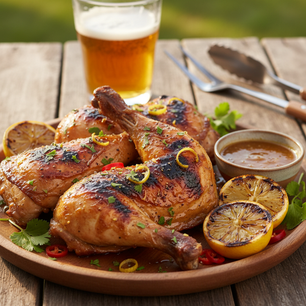 Zesty Beer-Brined Grilled Chicken recipe