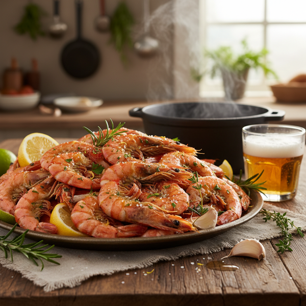 Zesty Beer-Infused Boiled Shrimp recipe