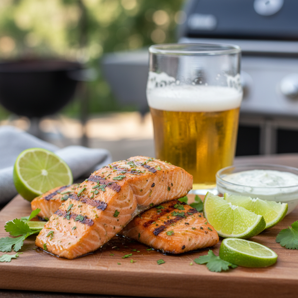 Zesty Beer & Lime Grilled Salmon recipe