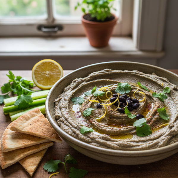 Zesty Black Bean & Cilantro Hummus recipe