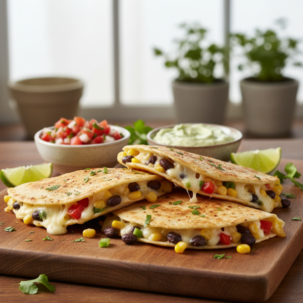 Zesty Black Bean & Corn Quesadillas recipe
