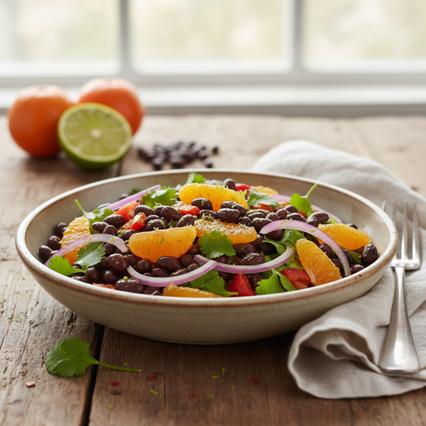 Zesty Black Bean and Mandarin Citrus Salad recipe