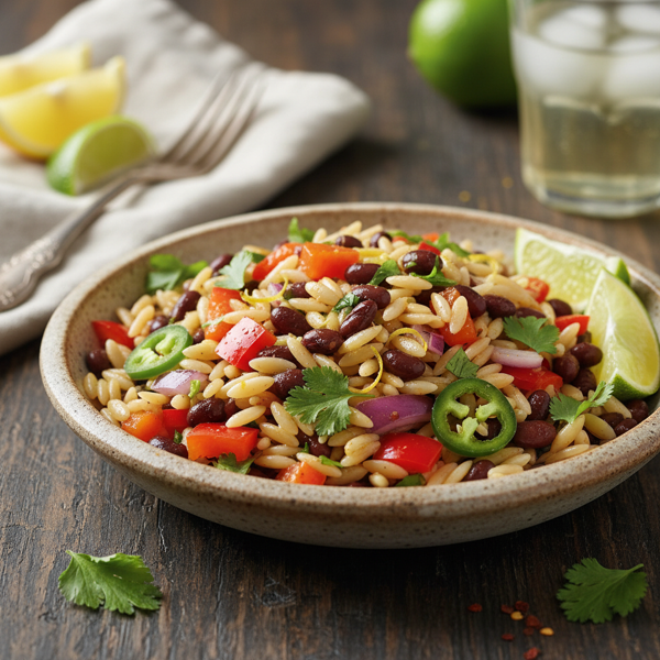 Zesty Black Bean and Orzo Salad recipe