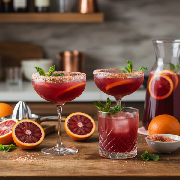 Zesty Blood Orange Margaritas recipe