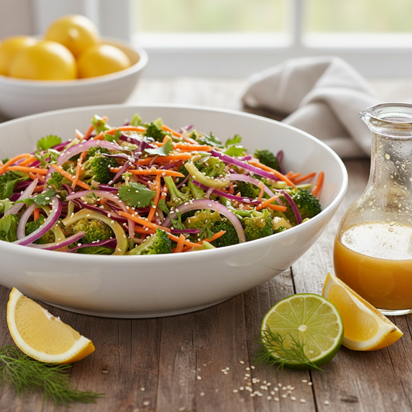 Zesty Broccoli Slaw with Tangy Marinade recipe