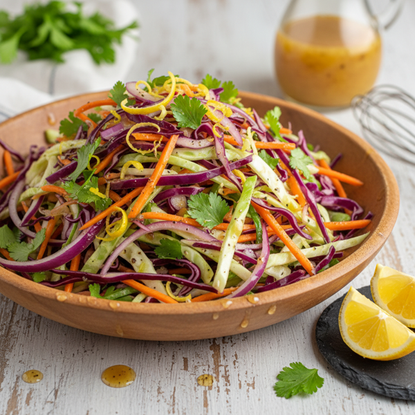 Zesty Cabbage Slaw with Cider Vinaigrette recipe