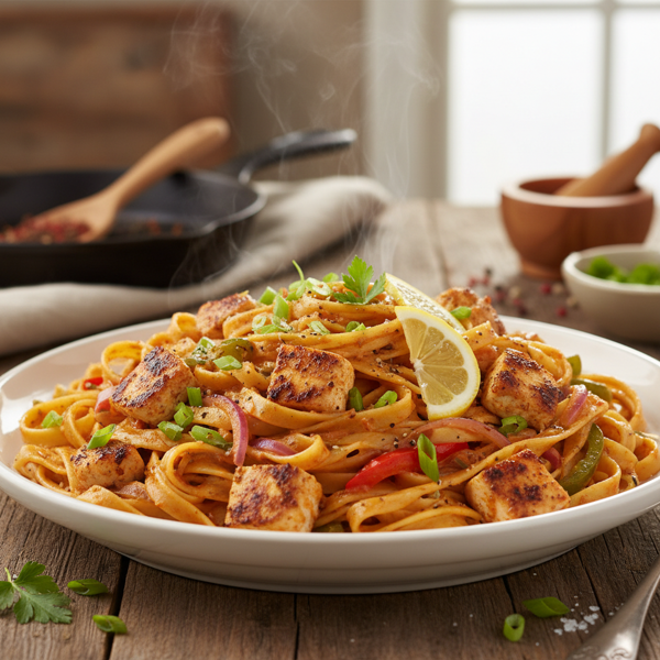 Zesty Cajun Chicken Fettuccine Delight recipe