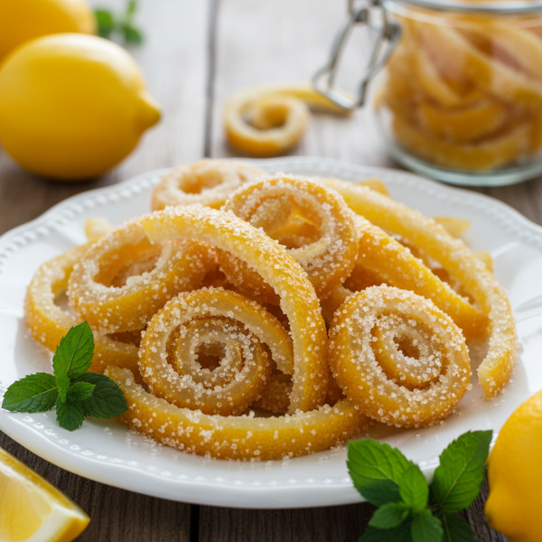 Zesty Candied Lemon Rinds recipe