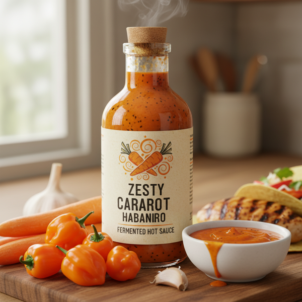 Zesty Carrot Habanero Fermented Hot Sauce recipe