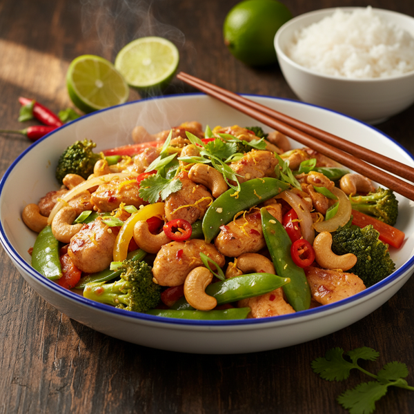 Zesty Cashew Chicken Stir-Fry Delight recipe