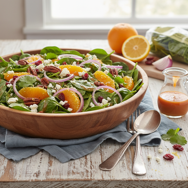 Zesty Catalina Spinach Salad recipe