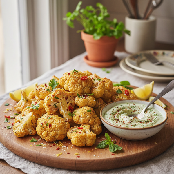 Zesty Cauliflower Bites with Herb-Infused Za'atar Aioli recipe