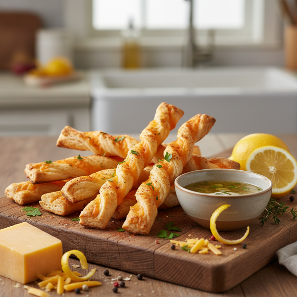 Zesty Cheddar Cheese Straws recipe