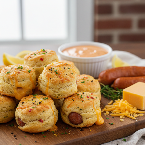 Zesty Cheddar Sausage Bites recipe