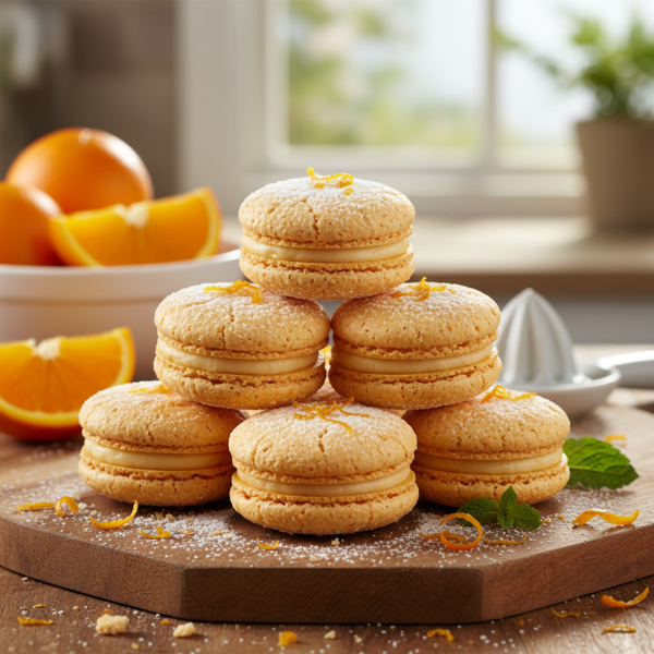 Zesty Chewy Orange Macaroons recipe