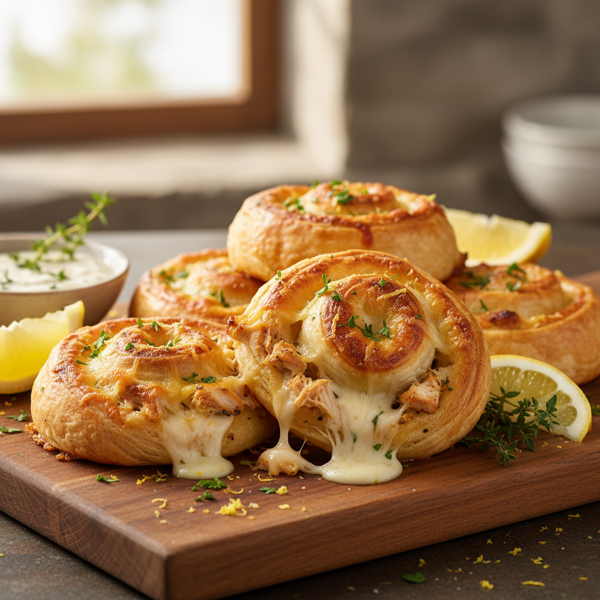Zesty Chicken Cheese Spirals recipe