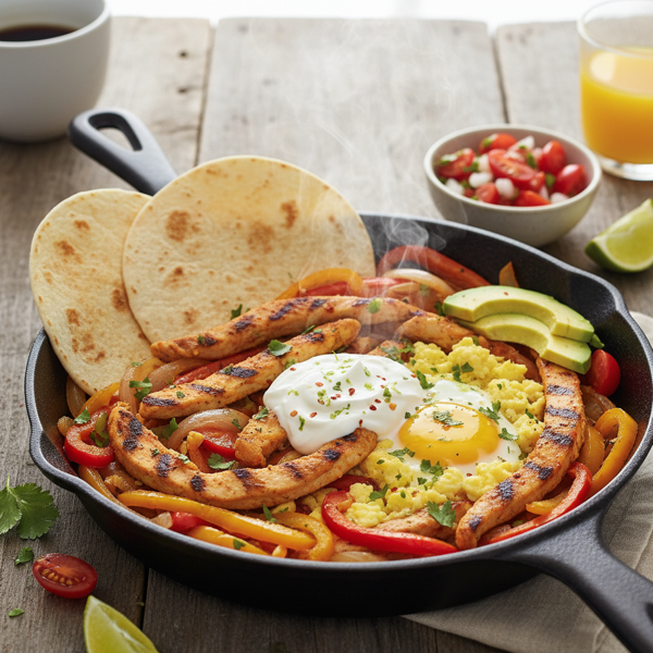 Zesty Chicken Fajita Breakfast Skillet recipe
