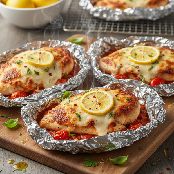 Zesty Chicken Parmesan Foil Packets recipe