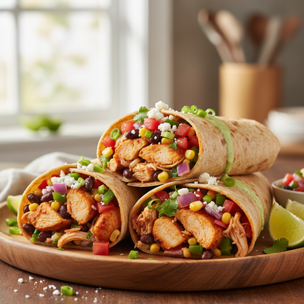 Zesty Chicken Salsa Tortilla Wraps recipe