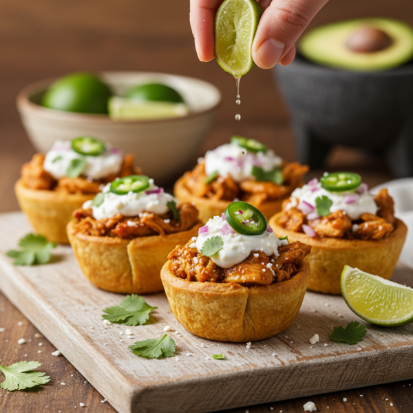 Zesty Chicken Taco Cups recipe