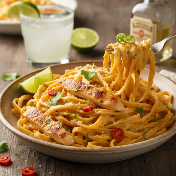 Zesty Chicken Tequila Fettuccine recipe