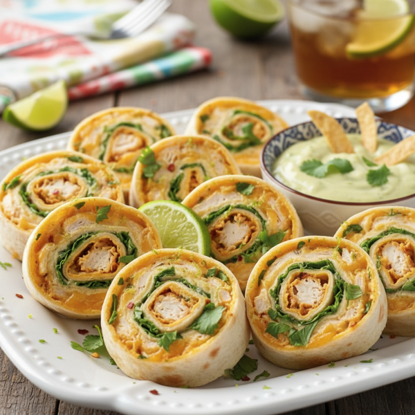 Zesty Chicken Tortilla Pinwheels recipe