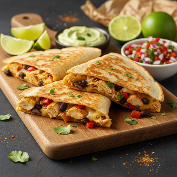 Zesty Chicken & Black Bean Quesadillas recipe