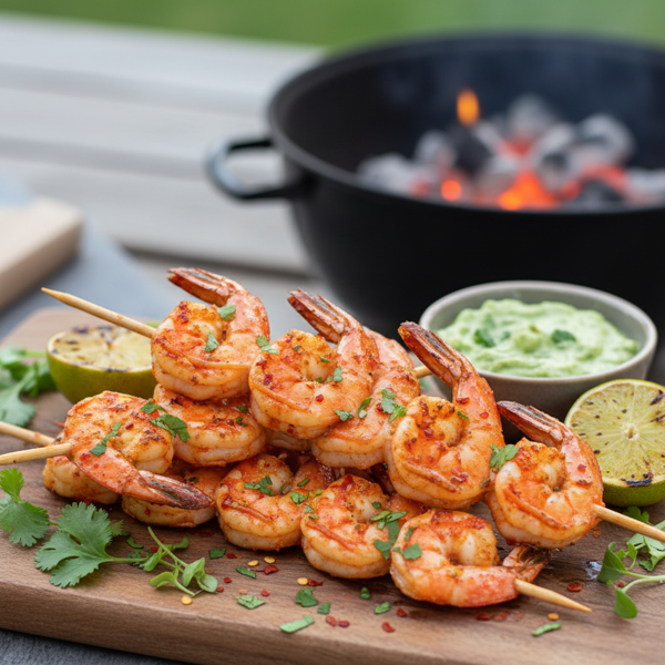 Zesty Chile-Lime Grilled Shrimp Skewers recipe