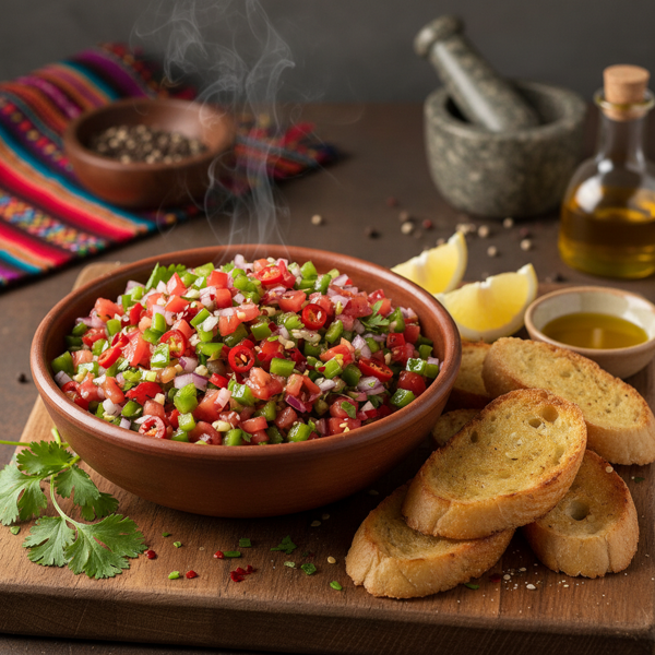 Zesty Chilean Pebre Salsa recipe