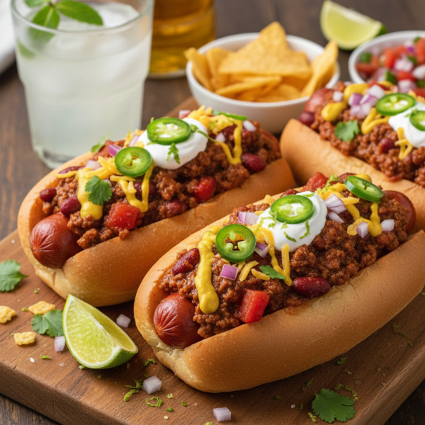 Zesty Chili Hot Dogs recipe