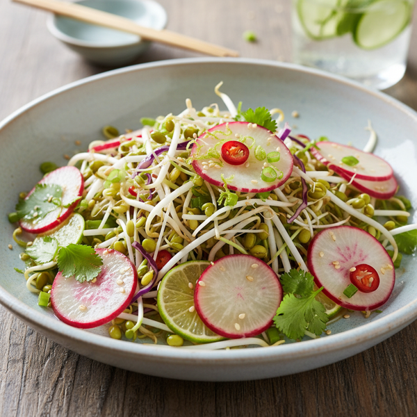 Zesty Chinese Radish and Sprout Salad recipe