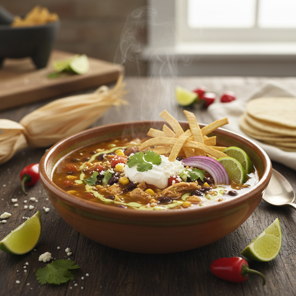 Zesty Chipotle Chicken Tortilla Soup recipe