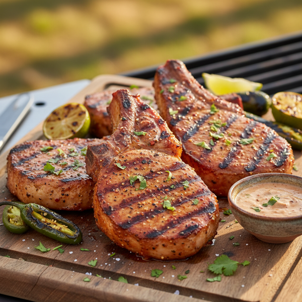 Zesty Chipotle Lime Grilled Pork Chops recipe