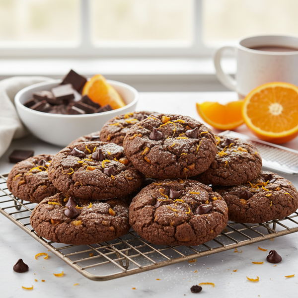 Zesty Chocolate Orange Drop Cookies recipe