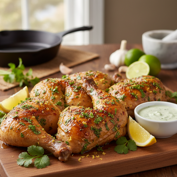 Zesty Cilantro-Garlic Infused Chicken recipe
