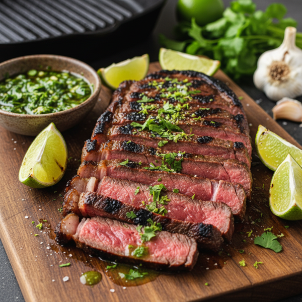 Zesty Cilantro-Lime Grilled Flank Steak recipe