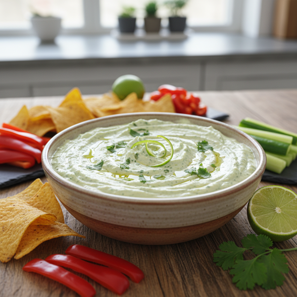 Zesty Cilantro Cream Dip recipe