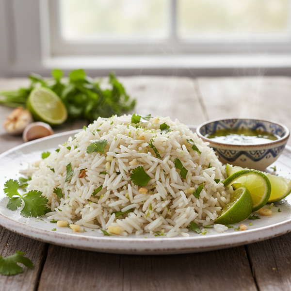 Zesty Cilantro Garlic Rice recipe