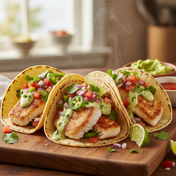 Zesty Cilantro Lime Fish Tacos recipe