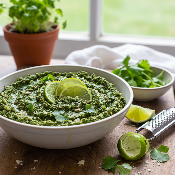 Zesty Cilantro Lime Pesto recipe