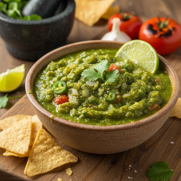 Zesty Cilantro Tomatillo Salsa Verde recipe