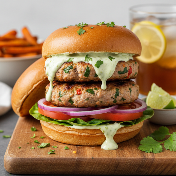 Zesty Cilantro Turkey Burgers recipe