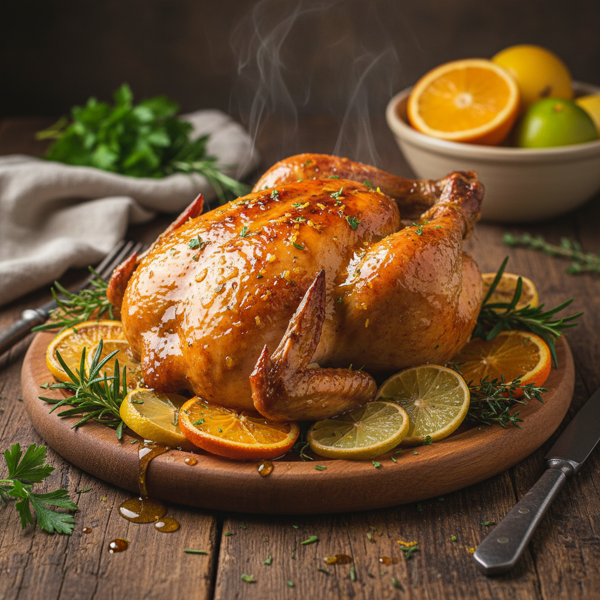 Zesty Citrus-Glazed Roast Chicken recipe